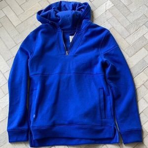 NWT bright blue lined hoodie w pockets!!